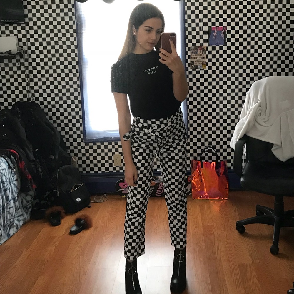 Dollskill love too true checkered pants
